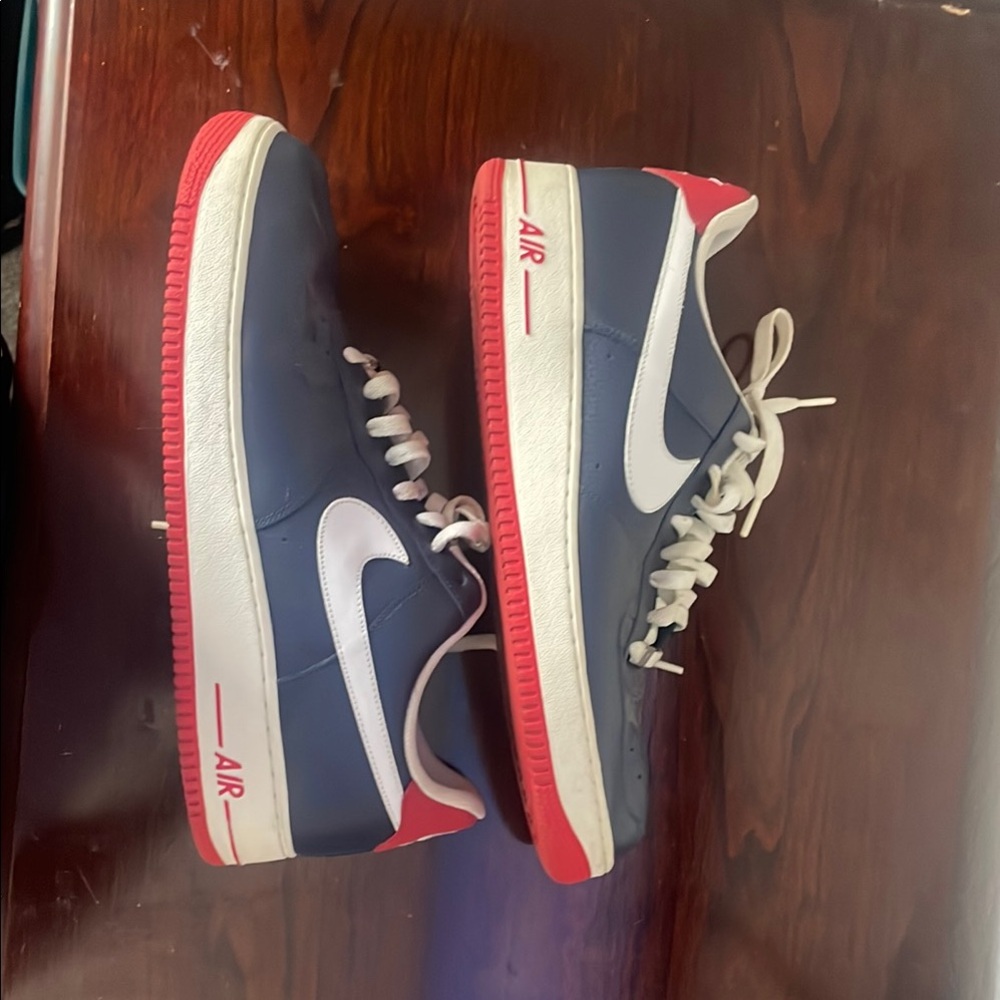 Nike Blue and Red Sneakers Classic Design with Air Unit